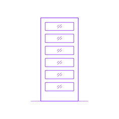 Buildings Interior Doors Lite Interior Door Horizontal 6 Panels Outline Svg File, Free Vectors File